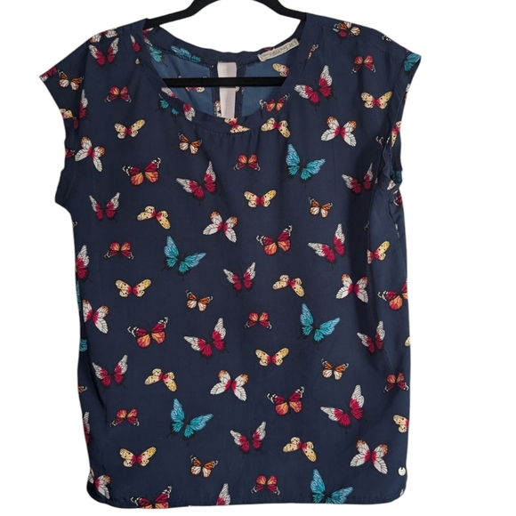 Abercrombie And Fitch Butterfly Print Women's Top - Multicolor - Picture 2 of 4